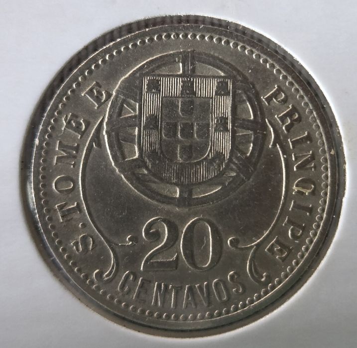 Moeda de 20 centavos  de 1929 de São Tomé e Príncipe