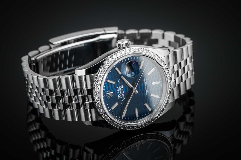 ROLEX DATEJUST 36 Blue Fluted Motif