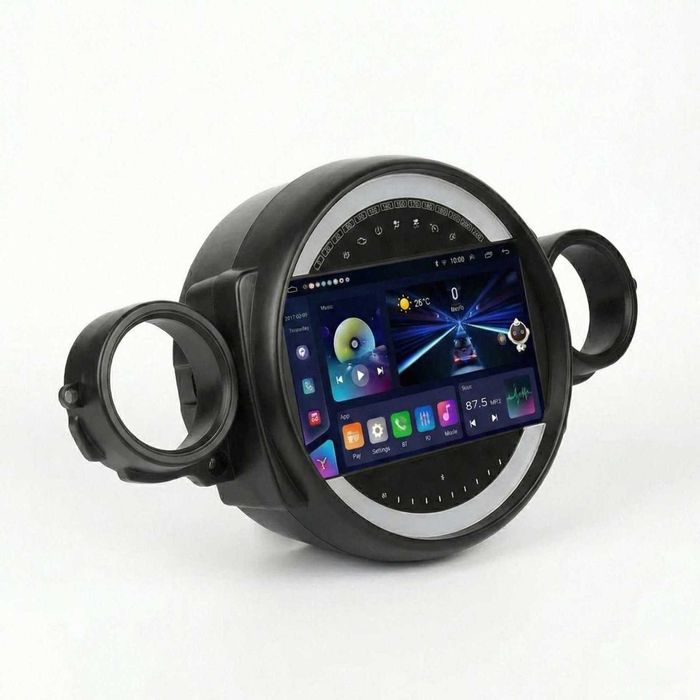 Mini Cooper R55 R56 R57 Rádio Android 14 CarPlay sem Fios 9"