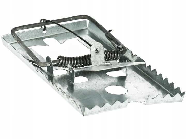 Metalowa klasyczna pułapka na szczury myszy 17 cm x 9 cm. Łapka. Duża