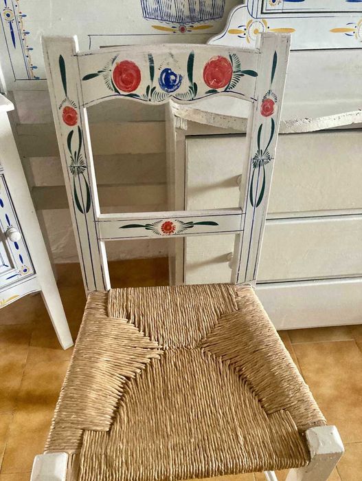 Magnífico conjunto de mobília de quarto tradicional alentejana - original