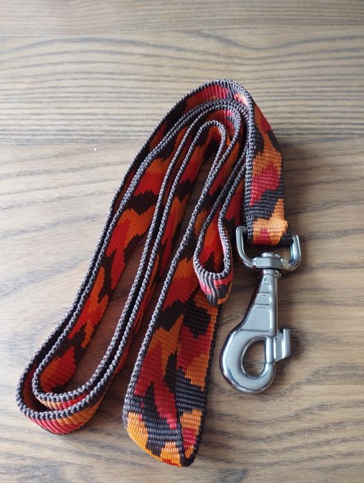 Smycz dla psa solidna wytrzymała dla większego psa nowa moro