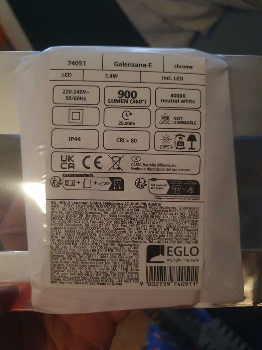 1 luze para espelho wc. etc.  Novo