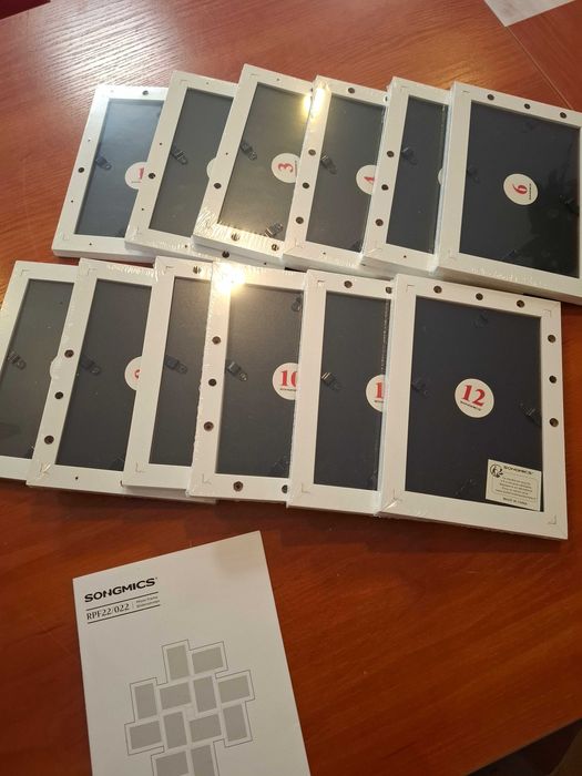 Ramki na zdjęcia,kolaż 12 ramek ,białe