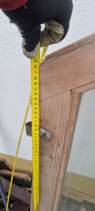 Okno drewniane trapezowe szyba prózniowa