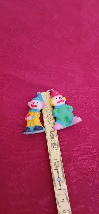 Quatro mini velas/palhaços, vintage