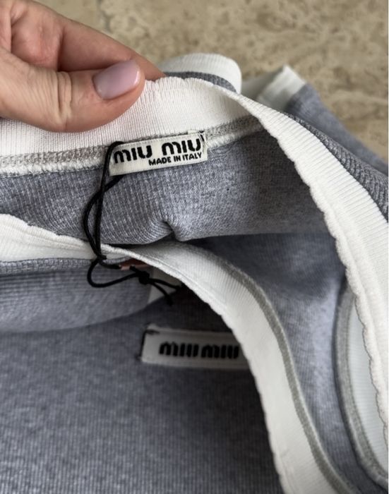 Костюм топ та шорти в стилі Miu Miu