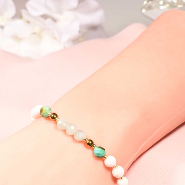 Bransoletka Akwamaryn, Turkus, Jadeit Wodnik, Ryby, Bliźnięta, Byk