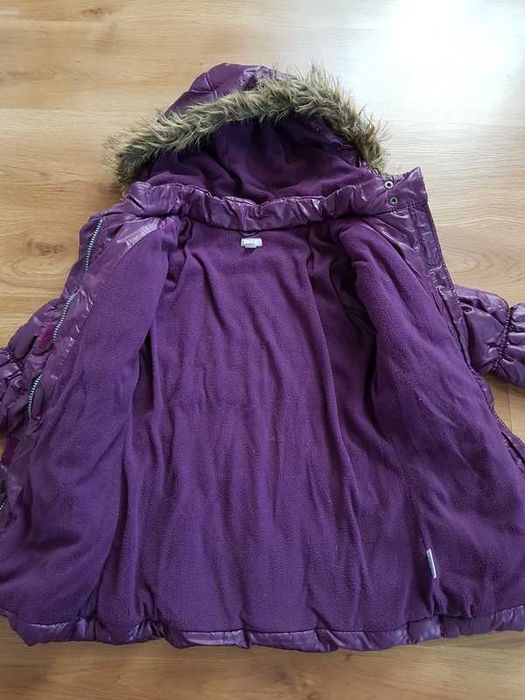 Zimowa fioletowa kurtka 134/140