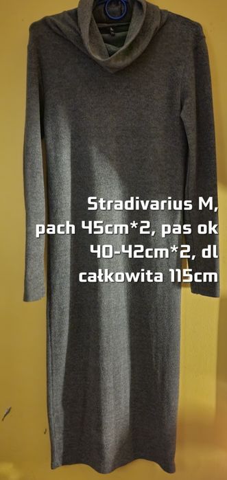 Sukienka z golfem szara M