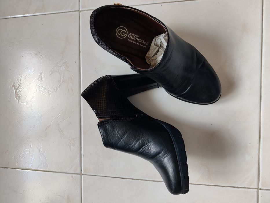 Botins salto alto tamanho 37 pouco usados, marca Calçado Guimarães