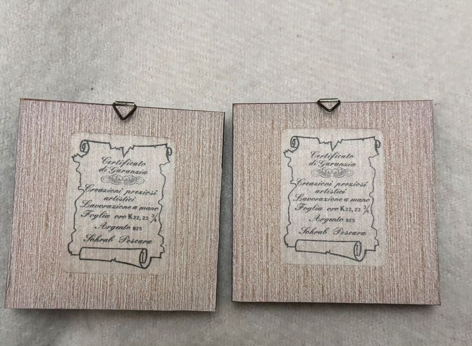 Картини мініатюри вінтаж Ітадія золота фольга , срібло