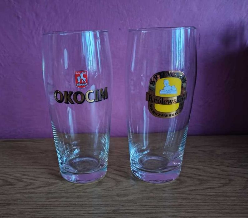 Kufel do piwa Okocim, Browary Królewskie Warszawa 2 sztuki 0,5l