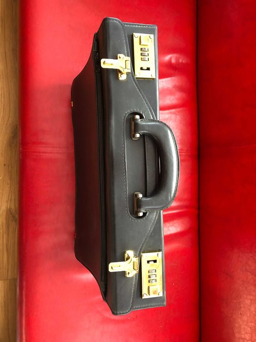 Teczka aktówka dyrektorska z naturalnej skóry , torba duża biznesowa