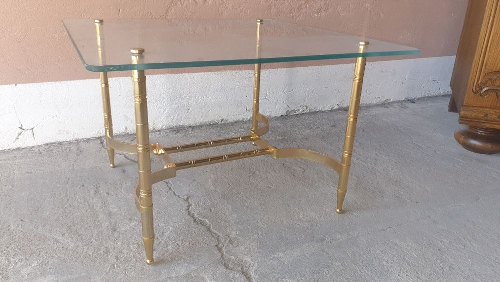 Stolik Kawowy Hollywood Regency Mosiądz