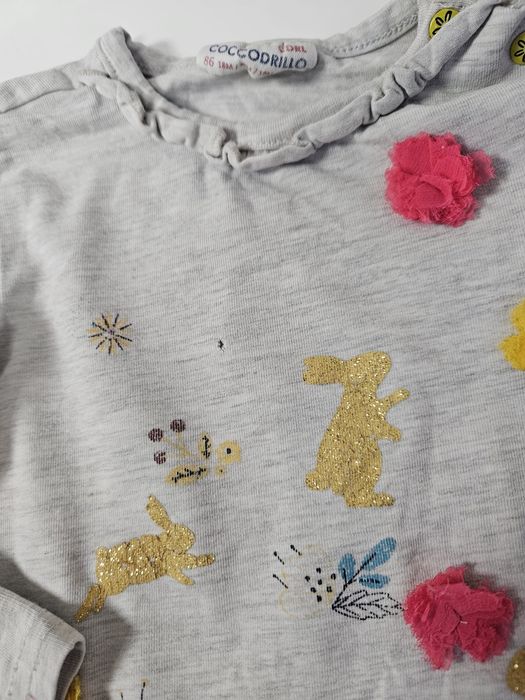 Bluzka dziewczeca z długim rękawem Coccodrilo rozm 86
