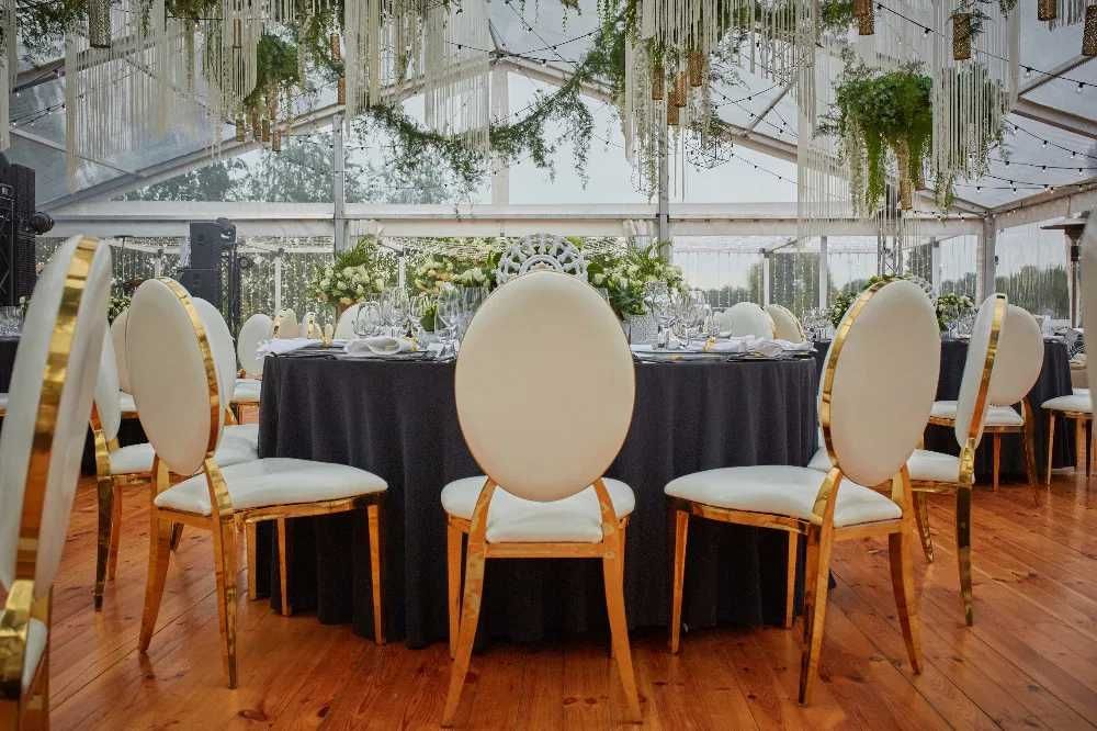 Wynajem krzesel Glamour Katowice krzesla biale Slask krzesla eventowe