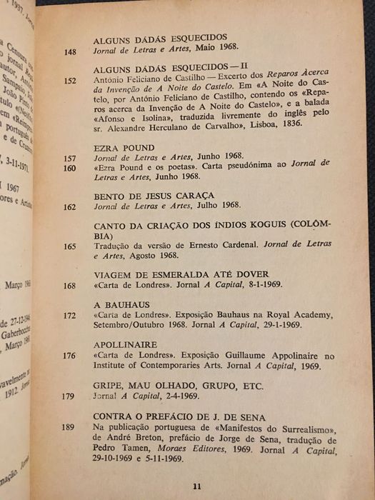 Cesariny/ F. Guimarães/ Paulo da Costa Domingos/J. Carreira Marques