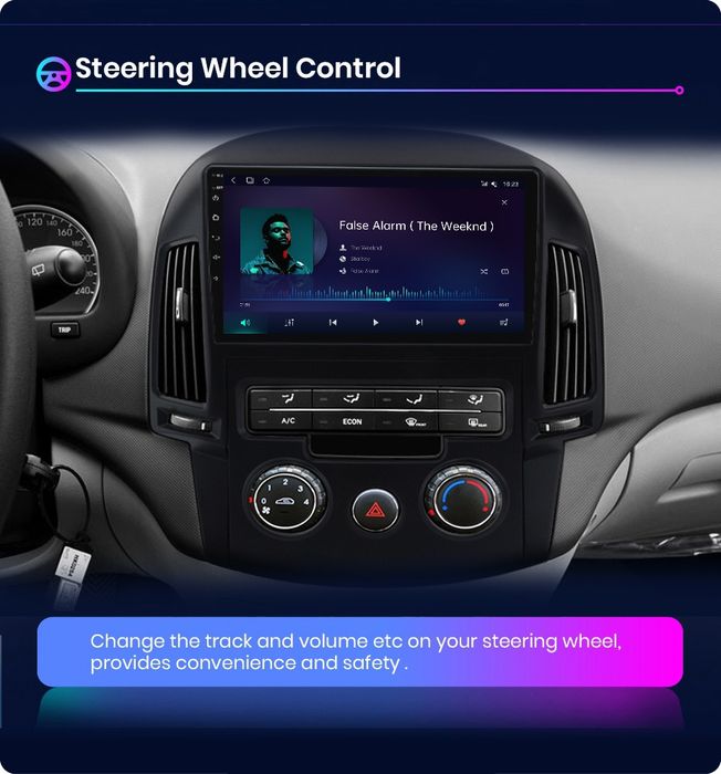 Rádio 9" android Hyundai i30 de 2006-11 CARPLAY WIFI GPS 2/32GB Novo