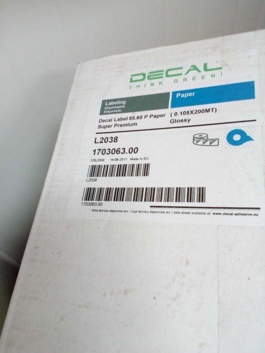 Rolos Decal Label 85.60 pp super premium Glossy
