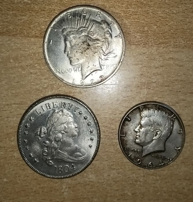 3 monety kolekcjonerskie USA