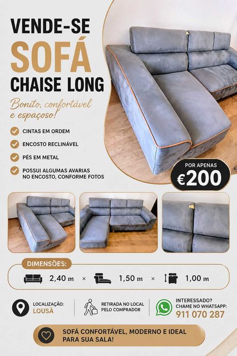 Sofá chaise longue