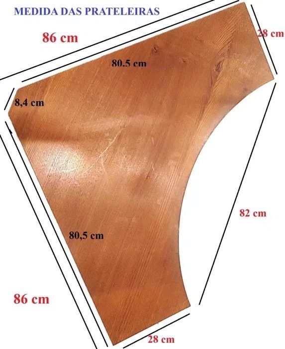 Estante curva de canto olaio