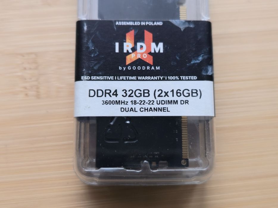 NOWY RAM Goodram IRDM PRO 32 GB (2 x 16 GB), DDR4, 3600 MHz, CL18 - Zaplombowany!