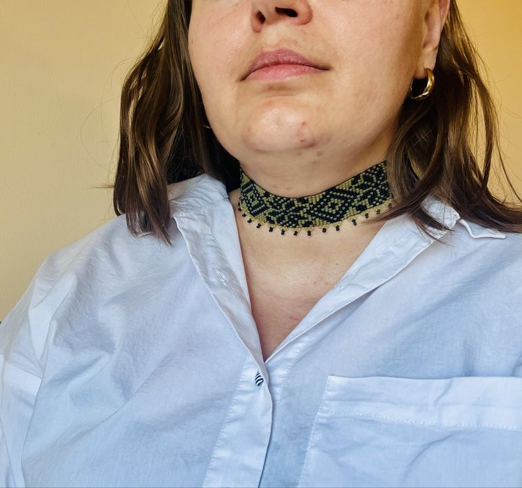 Bizuteria z koralikow Naszyjnik „Wzory”