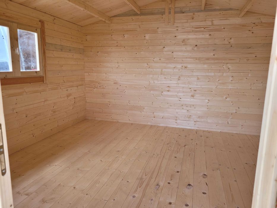 Od RĘKI masywny DREWNIANY domek letniskowy+TARAS*6mx4m*24 m2*ściany 34