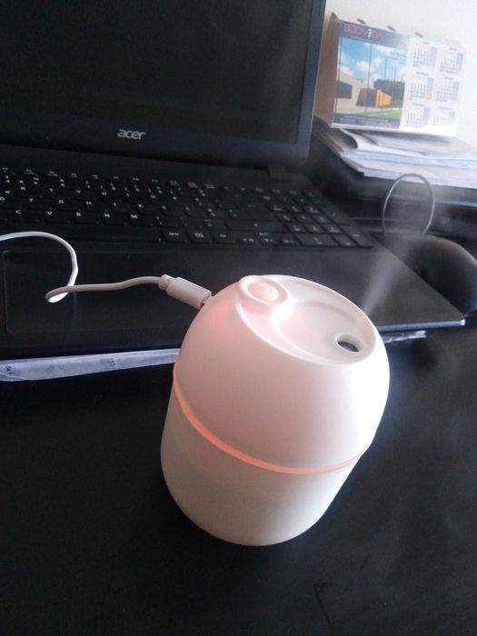 HUMIDIFICADOR com Luz LED para purificar o AR (NOVO) ligação USB