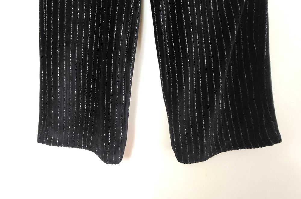 Zara kombinezon czarny błyszczące paski welwet/welur 13-14 lat/152-164