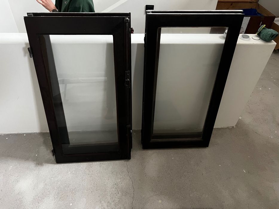Old windows solid wood in good condition
