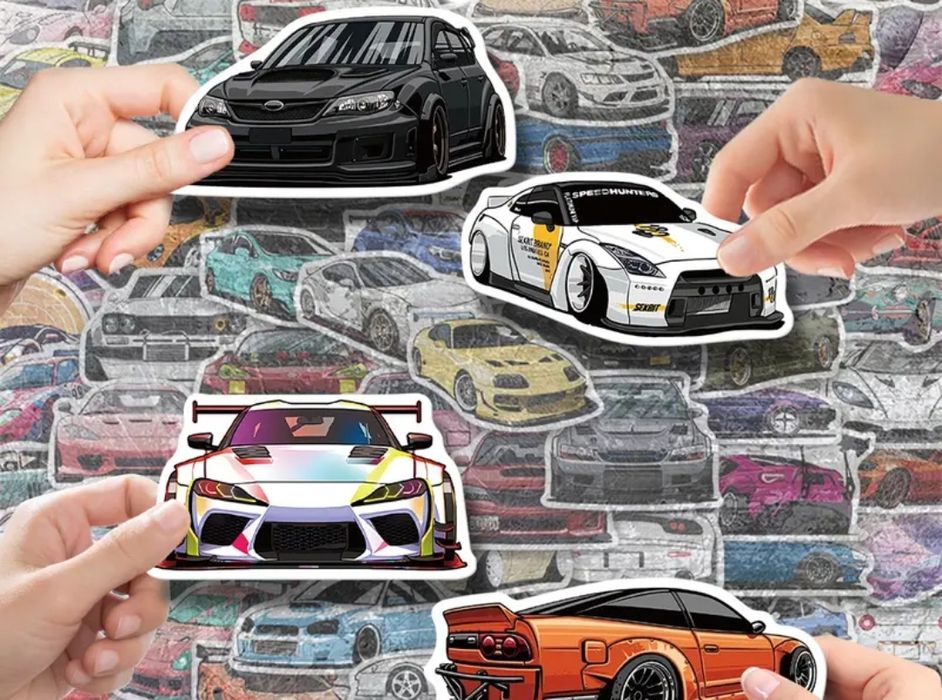 Стікери вінілові наклейки культових автомобілів