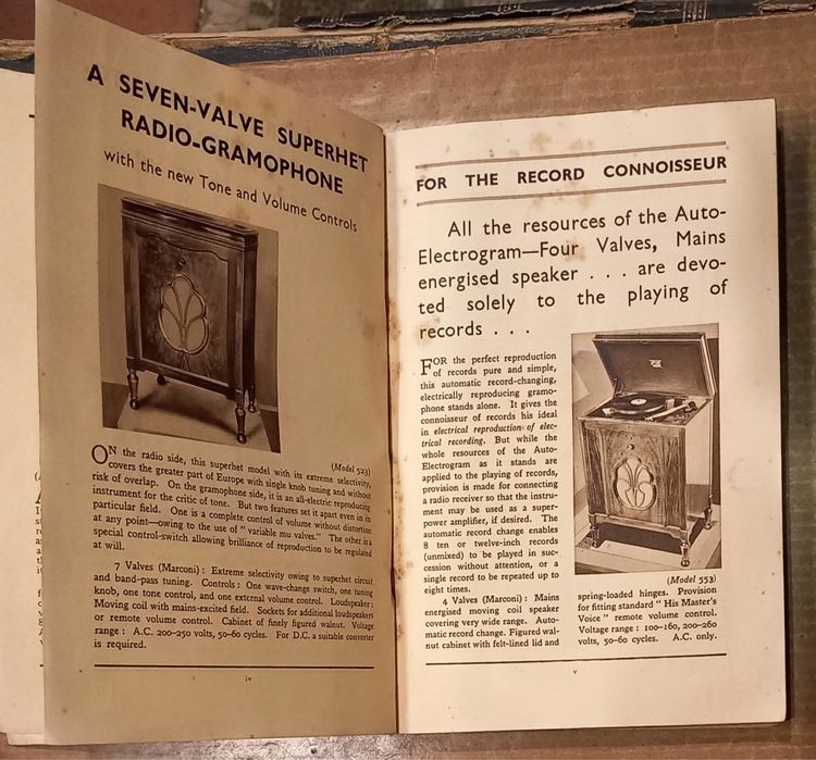 His Master s Voice catalogo de 1933