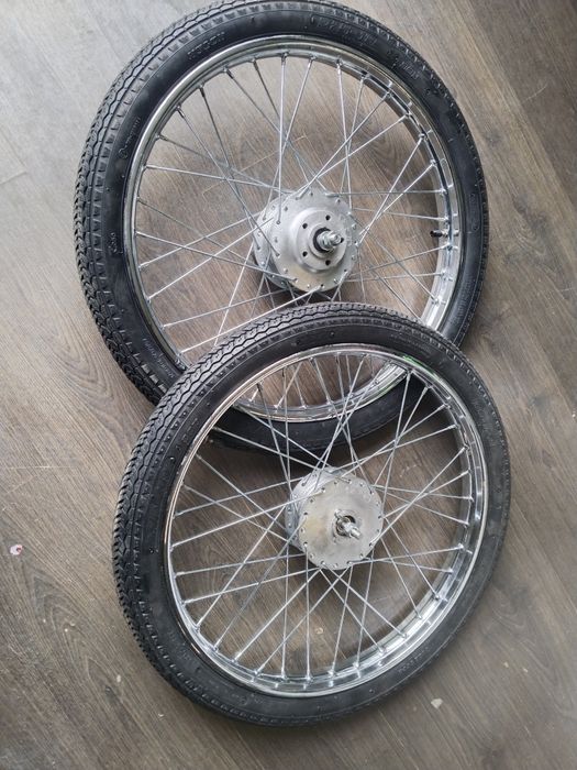 Komar romet koła koło przód tył oryginał 19" po renowacji kpl opony
