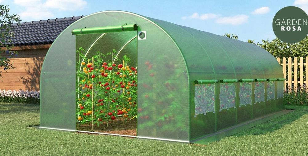 Теплиця парник 18 м² (6×3×2 м) оцинкована з UV-захистом Польща