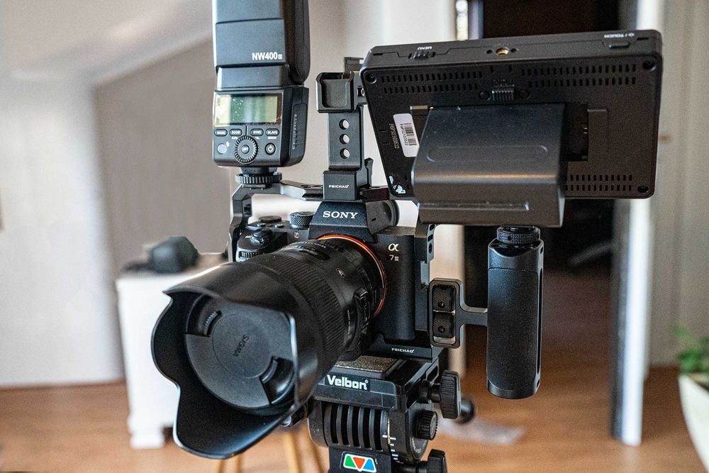 Sony A7iii Full Acessorios Tripe e Lente Sigma Art