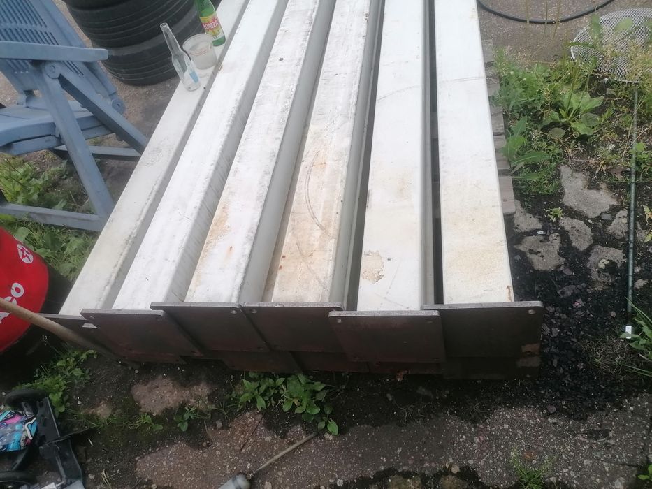Słupy 5m stopy konstrukcja hali, stężenie profil zamknięty ceownik