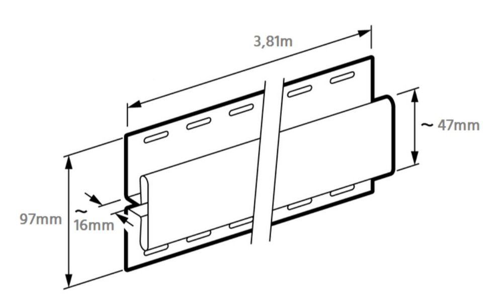 Podbitka dąb winchester - Listwa łącząca "H"