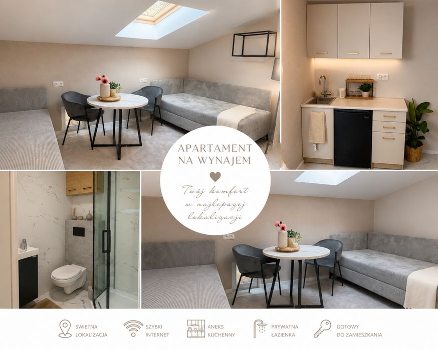 Nowoczesne apartamenty , minikawalerka  – wysoki standard, klimatyzacja