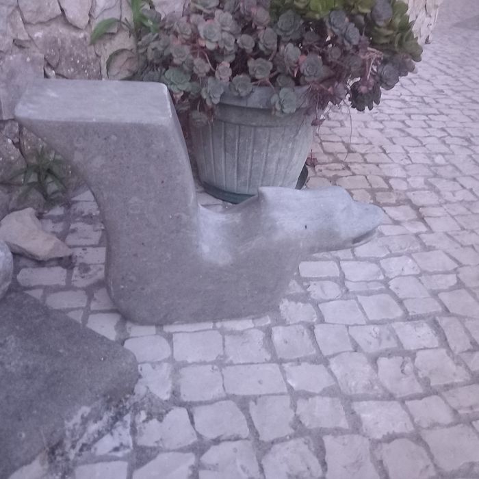 Estátua jardim pedra maciça