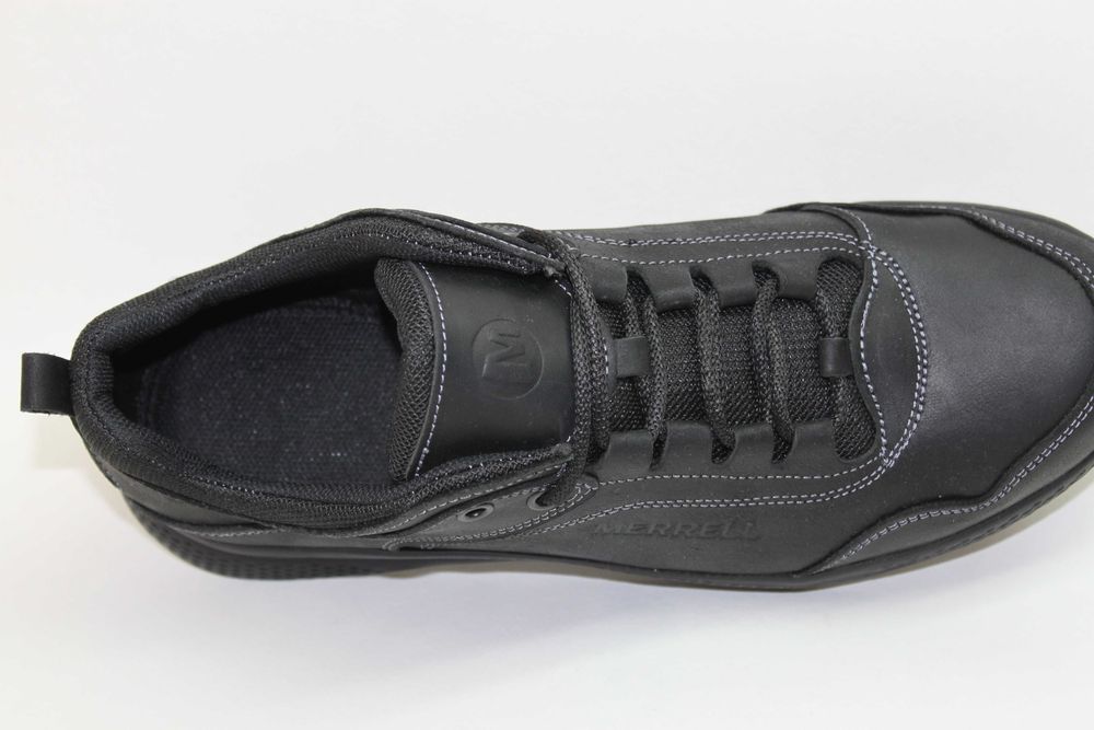 Merrell - кожаные черные кроссовки - туфли - кросівки (код:14-7-7чер.)
