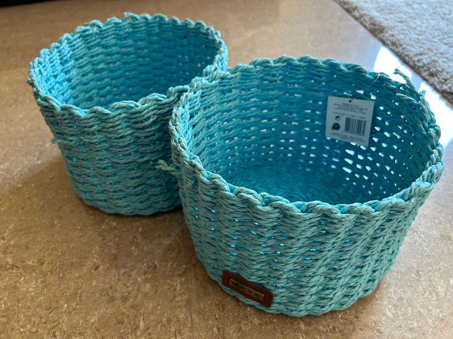 4 almofadas para cadeira, Cesto e cabides Ikea de bambu/plástico preto