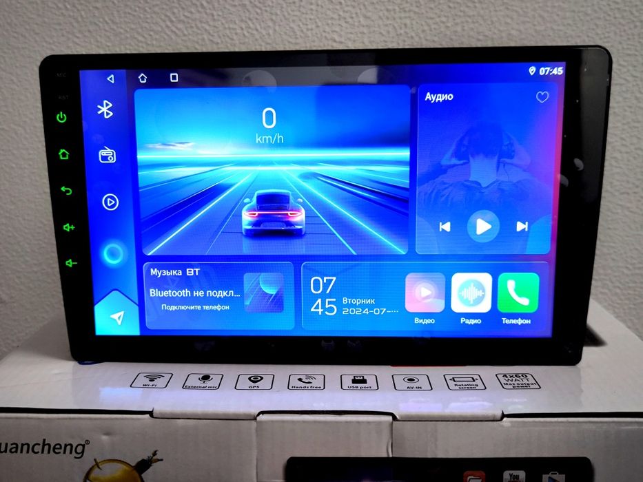 Магнитола 9" дюймов 4/64Гб с Карплей и Андроид Авто