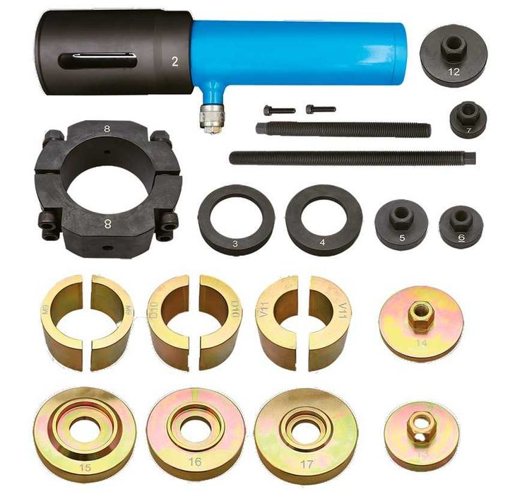 KIT DE REMOÇÃO/INSTALAÇÃO DE BUCHA METÁLICA COM PINO DE MOLA PARA CAMINHÃO LL29