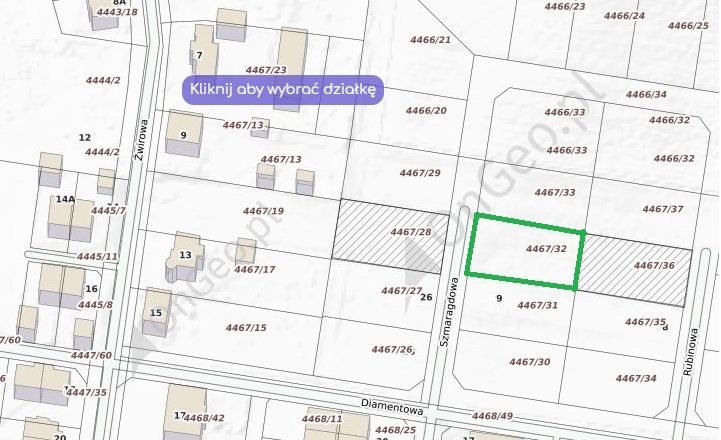 Na sprzedaż działka budowlana – 854 m² – Krotoszyn