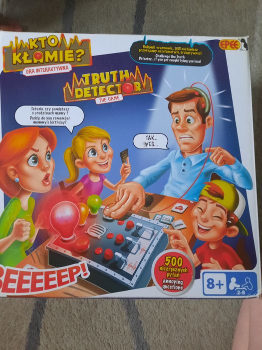 Gra interaktywna dla dzieci KTO KŁAMIE wykrywacz kłamstw