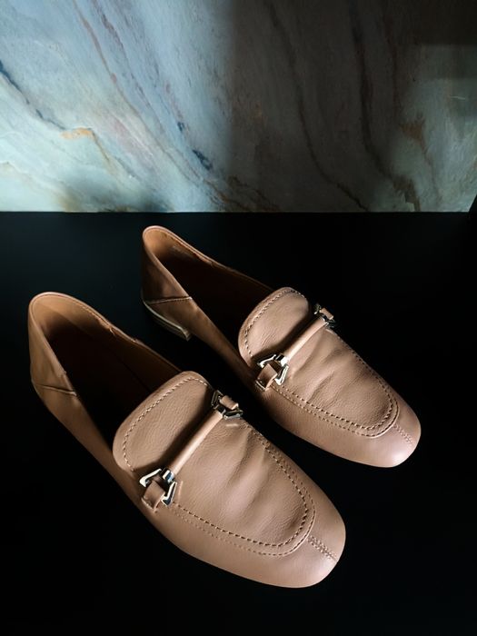 Nowe Mokasyny Zalando 38 carmelowe brazowe skora zara