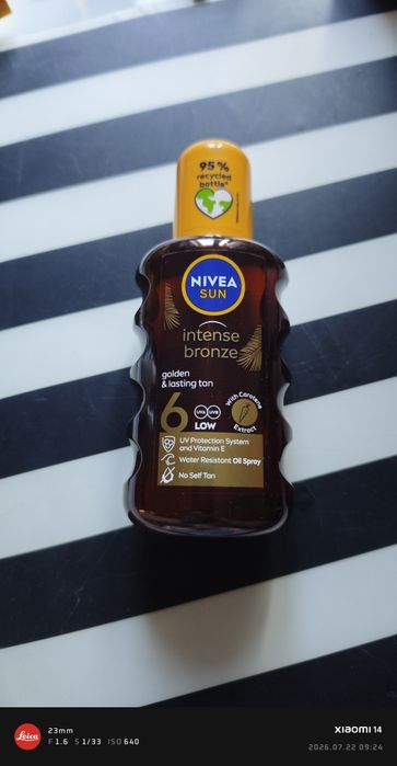 olejek karotenowy NIVEA® SUN do opalania w spray'u SPF6 wit. e, olejek jojoba